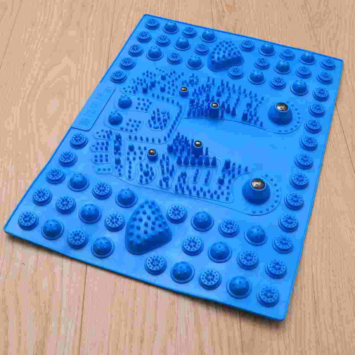 Reflex Mat Foot Massager Magnetic Therapy Toe Pressure Plate Pad Acupressure Relaxation Mat (Blue)