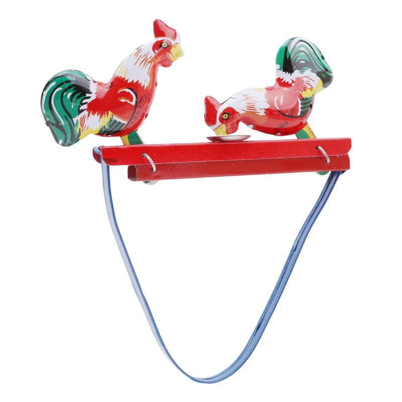 Creatieve Rode Vintage Pikken Kuikens Tin Speelgoed Push Schakelaar Collectible Dier Speelgoed: Default Title