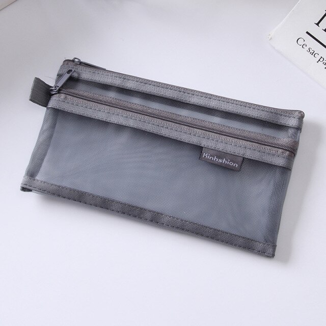 Eenvoudige Transparante Tpu Lederen Koreaanse Ins Potlood Tas Zakjes Briefpapier Organisator Etui Pencilcase School Pen Case: D