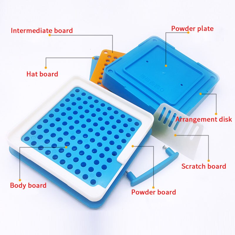 00# blue 100 Hole Plastic Manual Capsule Filling Machine Manual Capsule Filling Board