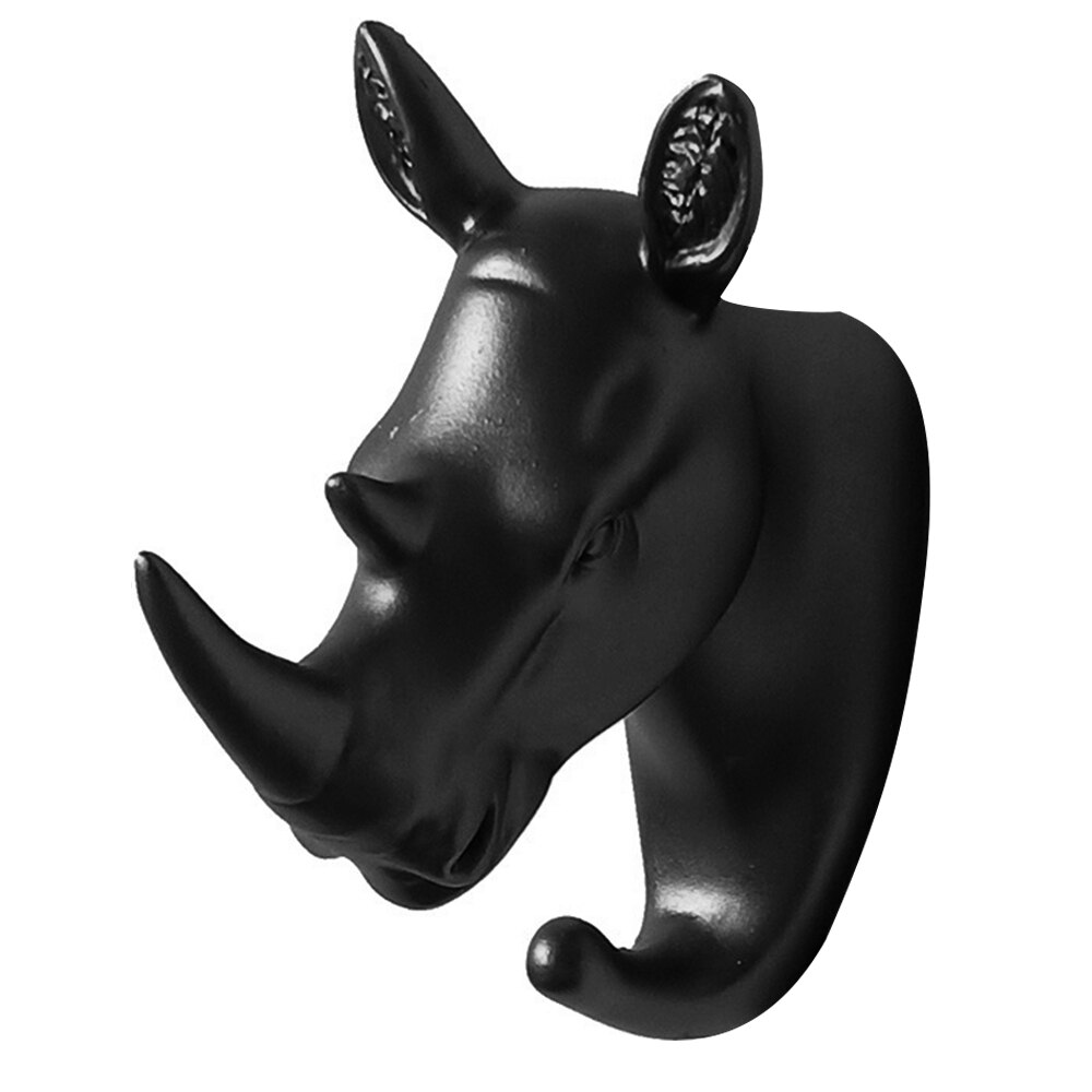 Perchero de pared con cabeza de ciervo, Perchero de ropa autoadhesivo sin marcar para animales, Perchero de exhibición para decoración del hogar, colgador de llaves de almacenamiento para pared: G298547