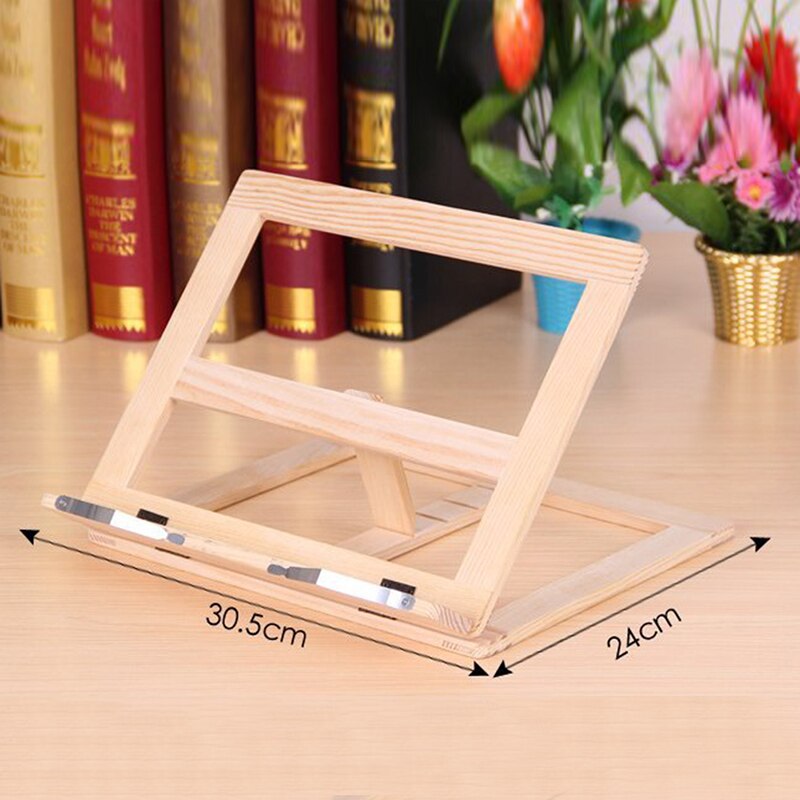 Folding Wooden Adjustable Book Stand Cookbook Holder Reading Desk For Holding Book Cookbook Tablet PC Laptop