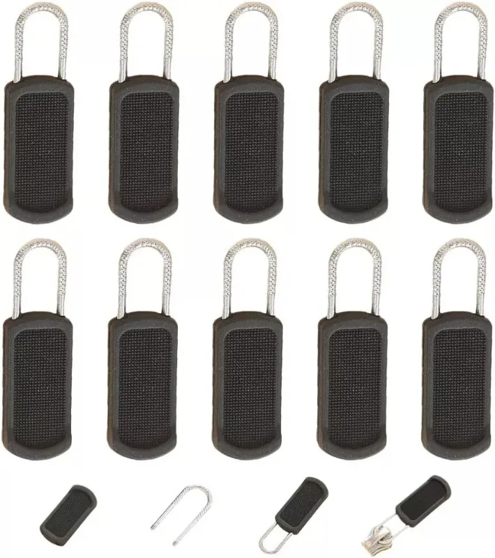 5/10/20pcs Universal Zipper Pull Replacement Kit Removable Detachable Zipper Puller for Luggage Purse Bags Clothes Zipper Slider: Orange
