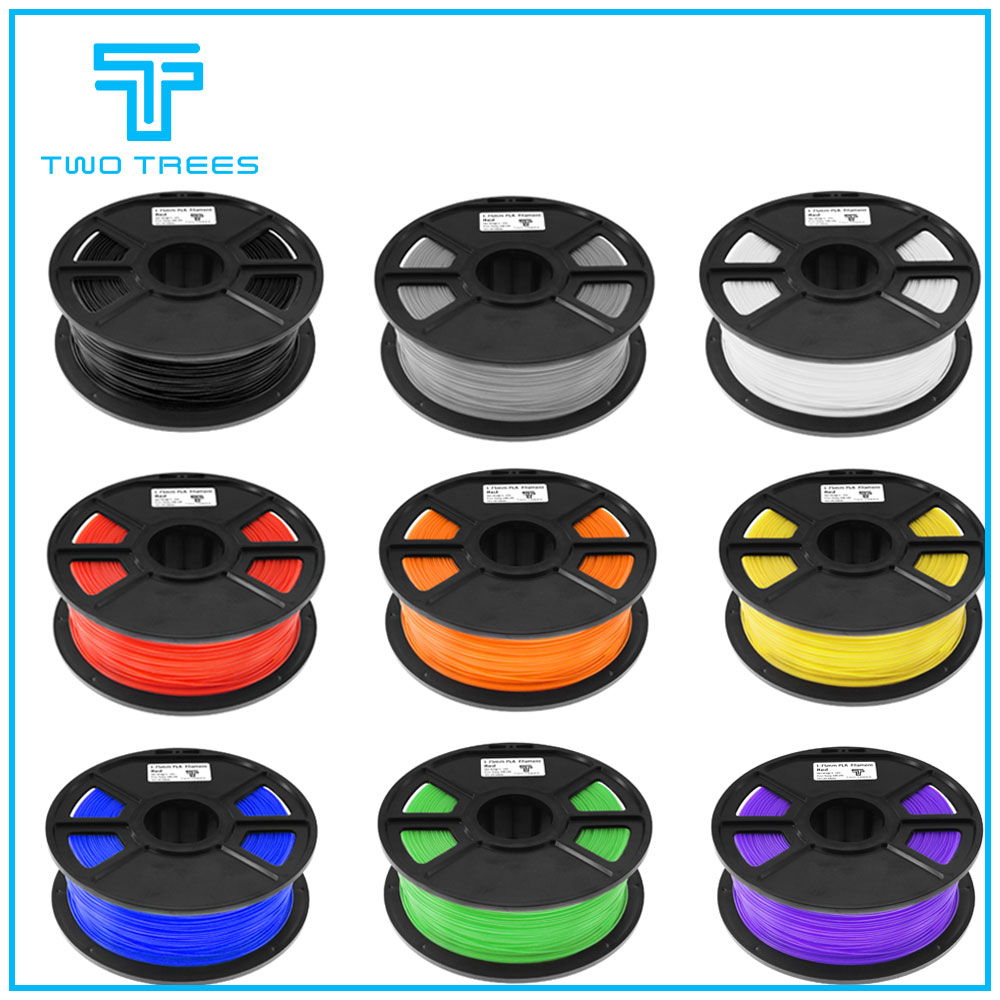 Twotrees 3d filament pla 1.75mm multi-farver 1kg plastic spoler nøjagtighed  +/-0.02mm vakuum emballage til 3d printer forbrugsstoffer
