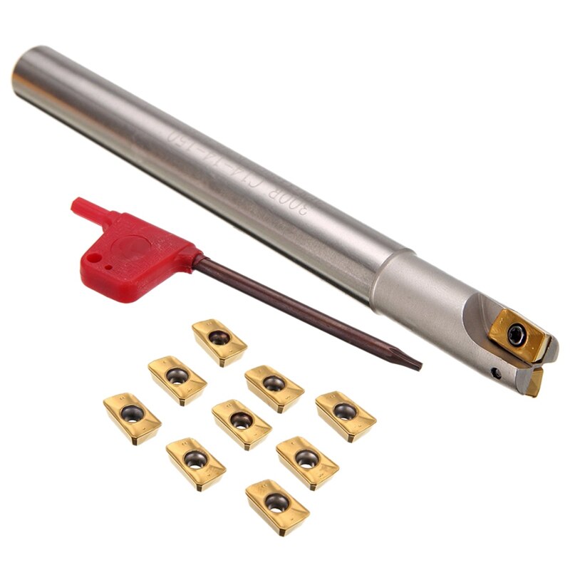 1 Set Machine Tool Cnc Tool Bar Accessories Sclcr1010H06 Blade Set & 1 Set Shank Lathe Turning Tool Holder Boring Bar