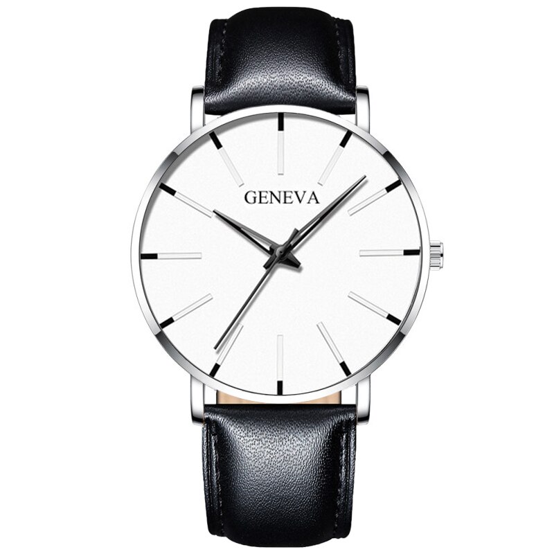 Geneva 1 luxe dameshorloge, eenvoudig, ultradun zwart roestvrijstalen mesh horloge, dameshorloge, zakelijk en casual, quartzhorloge: P zilverwit