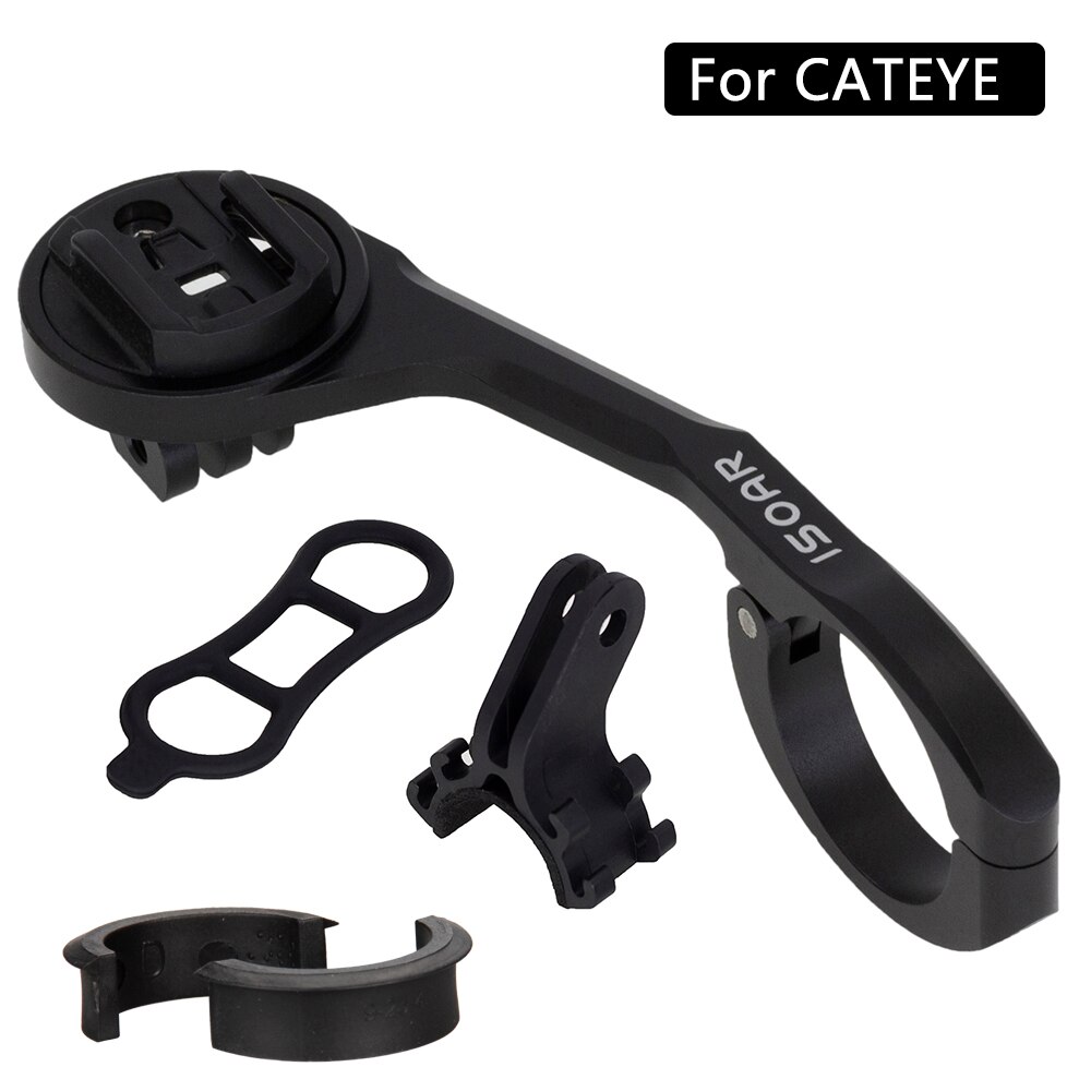 Bcycle Computer Odometer Wireless Support Extended Holder Camara Mount Bracket Handlebar Speedometer For GARMIN WAHOO BRYTON: CATEYE Black II