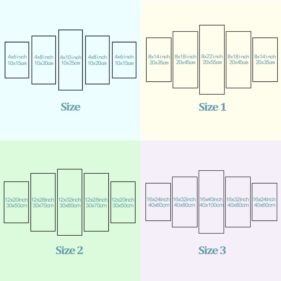 HD Print Painting Canvas Home Decor 5 Piece Sunset Mountain Clouds Green Nature Landscape Poster Modular Wall Art Pictures Frame