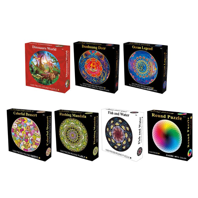 1000 Pcs/Pack Puzzles for Adults Round Jigsaw for Home Decoration