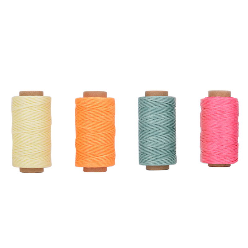 4 Kleur/Set 0.8Mm Dikte Gewaxt Draad Voor Leer Craft Diy Waxkoord Hand Stiksels Draad Platte Gewaxte 40 Kleur Naaien Lijn: Set J / 50m (55Yards)