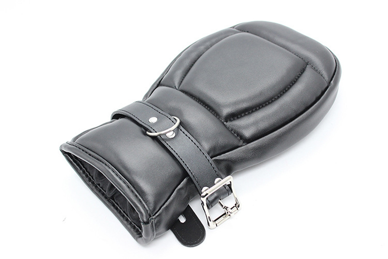 Black Red Leather Women Fingerless Mittens Boxing Style Gloves Winter Warm Thick Wrist Gloves Mittens Female Gloves: Black