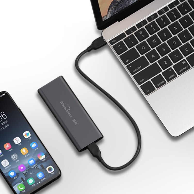 PCIE M.2 NVME SSD Enclosure Support M Key Type C USB3.1 2240/2280 SSD Case Full Aluminum External Box for Solid disk