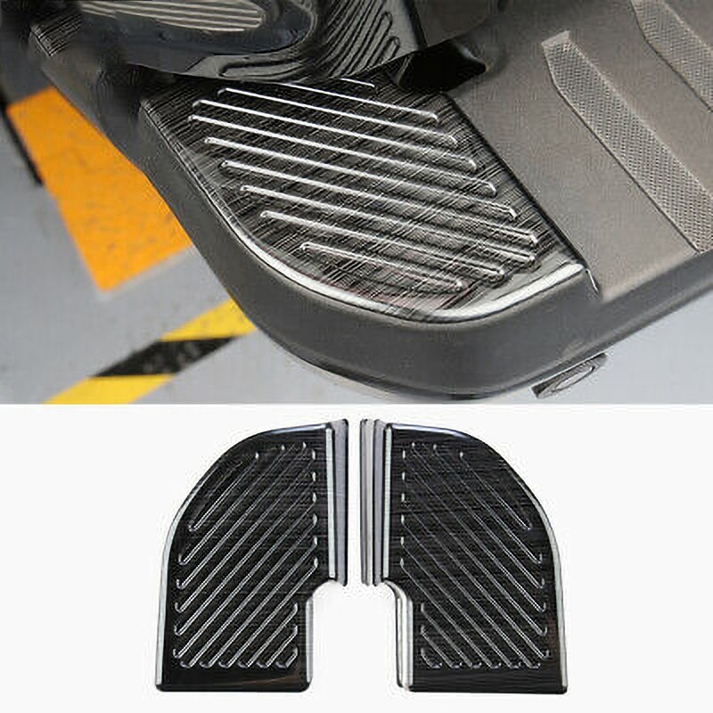 Rear Bumper Side Sill Scuff Plates Protective Cover for Ford F150 Raptor Gen 2: black