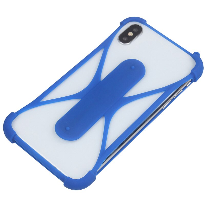 Voor Unimax UMX U683CL 5 inch Case Cover Siliconen Universele Case Voor Unimax UMX U683CL Telefoon Case Zachte Elastische Cover: Blauw