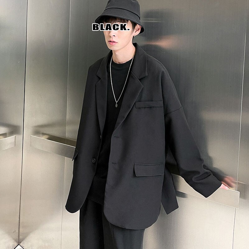 Trajes formales de primavera y verano para hombre, traje informal holgado de negocios, chaqueta, ropa de calle Harajuku, traje Social, coreana