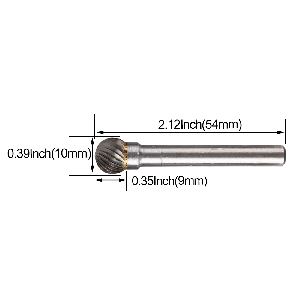 D Conische Kop Carbide Slijpen Hoofd 1Pc Houtsnijwerk Tungsten Staal Roterende Saai Cutter Schuurmiddelen Dtype Bestand Frezen cutt: Zilver