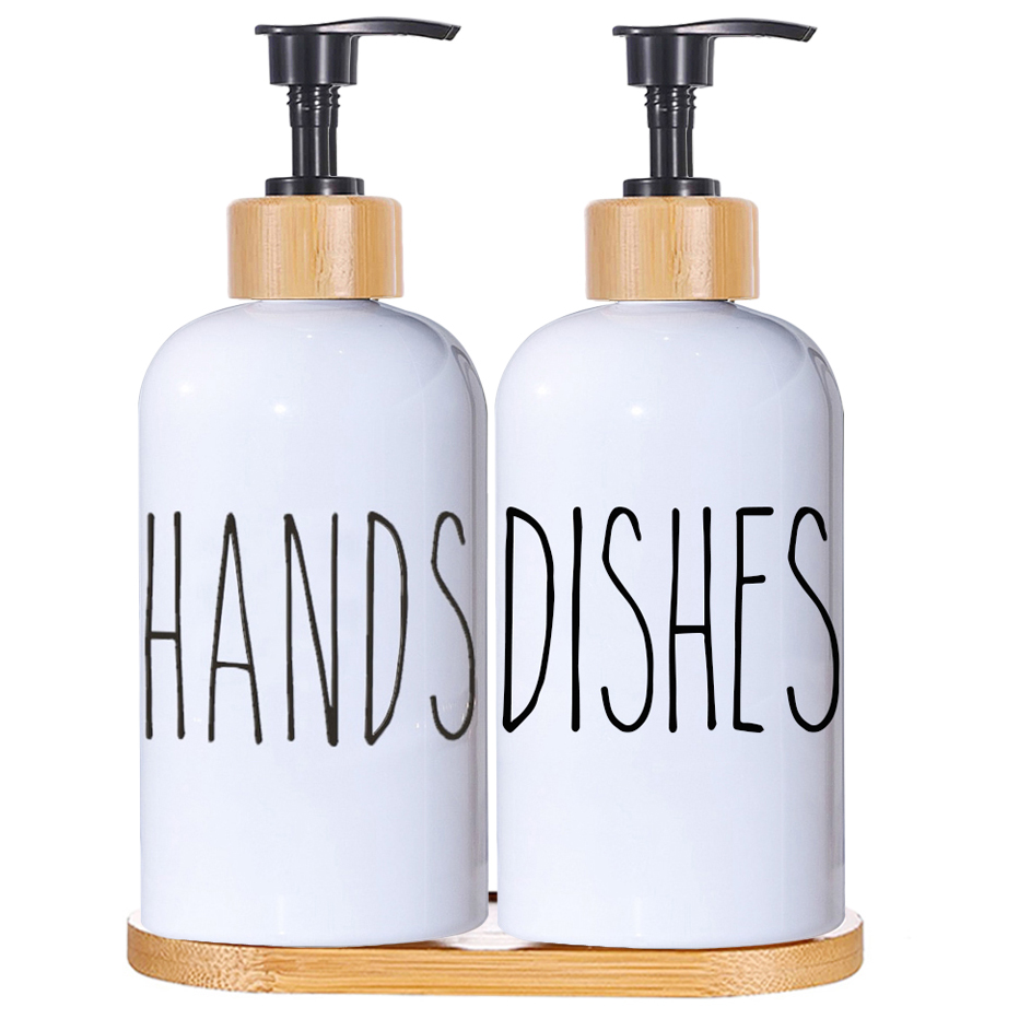 Ensemble distributeur de mains et de vaisselle noir brillant et blanc, caddie de comptoir d'évier de cuisine, organisateur de savon, bouteille avec brosse à récurer: BLEU CIEL
