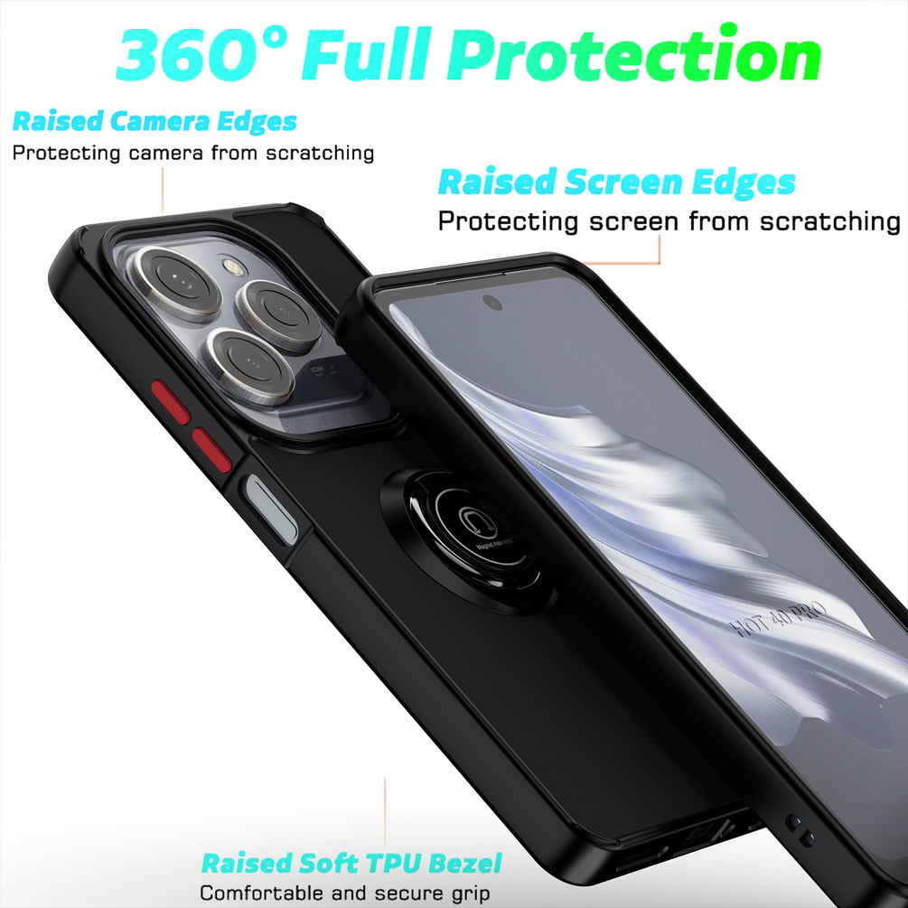 Rotatable bracket Phone case for Infinix 40 Pro 40i 30 Play NFC 30i 20 20s 12 12i 11 11S 10 Car Holder Finger Ring Cover