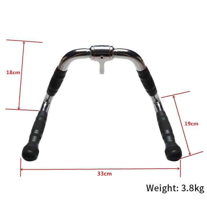 Fitness Lat Pull Down Bar Gym Handle Grip Gantry Frame Pully Cable Machine Attachment Triceps Muscle Workout Solid Rowing T-Bar: PURPLE