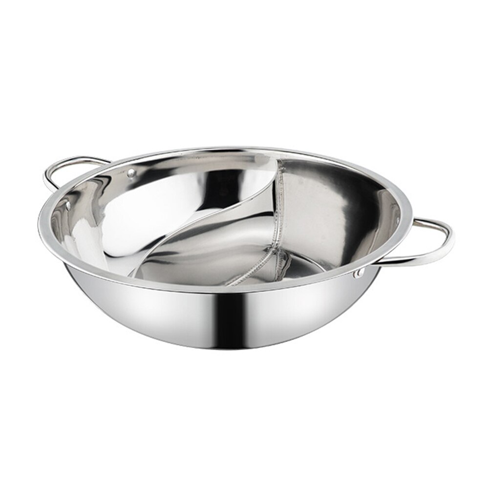 Pot Stainless Steel Twin Divided 2 Handle Cooking Pot Cooking Supplies GQ999: 28cm