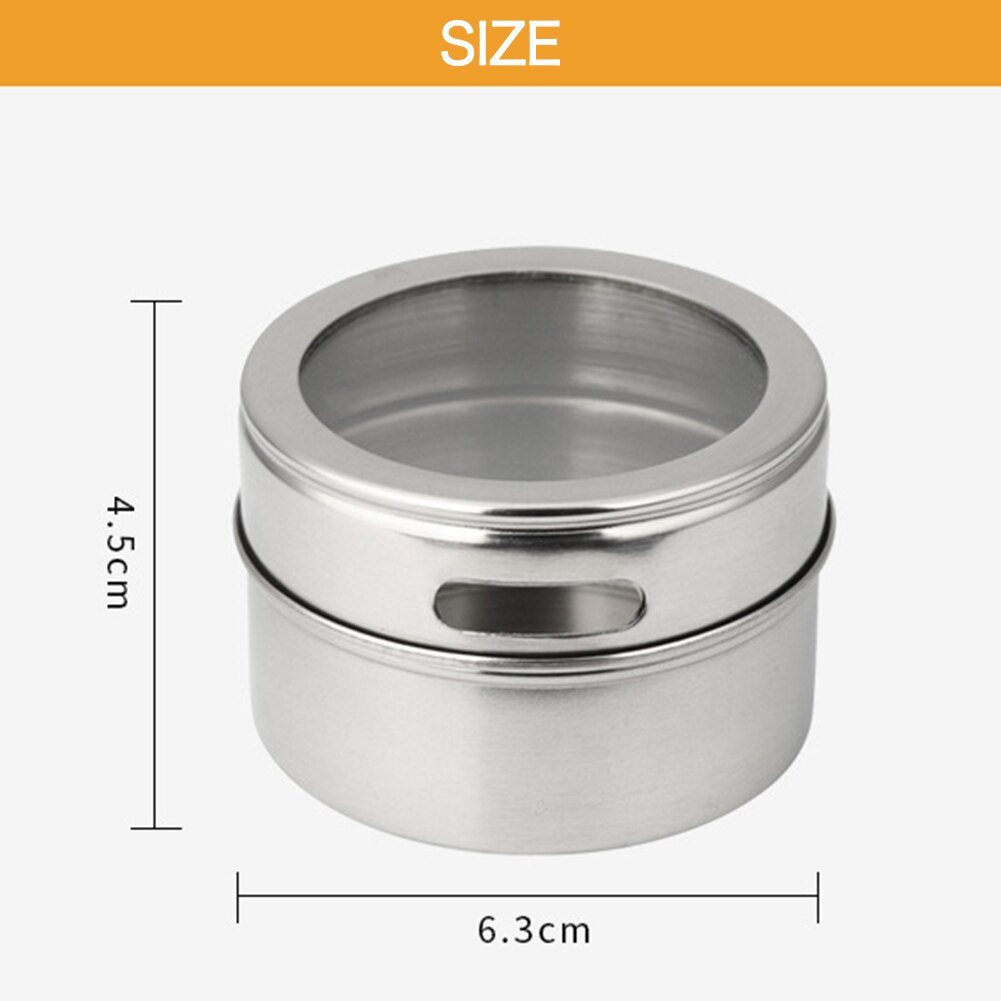 Pots à épices magnétiques en acier inoxydable, avec support mural, récipients d&#39;assaisonnement, outils de pulvérisation pour poivre