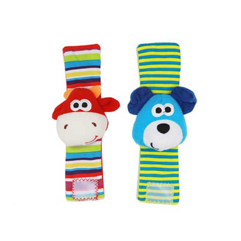 Toepassen Op Van 0 Tot 24 Maanden Oude Baby Sokken En Polsbandjes Rammelaar Cartoon Dieren Zebra Herten Bee Kever Aap leuke Baby Sokken: 1 pair wrists 5