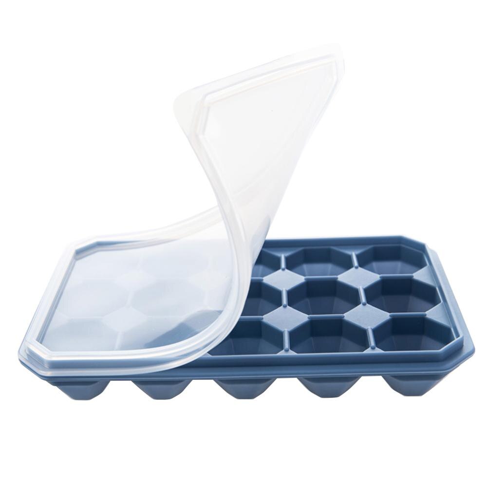 15 Lattice Diamond Ice Tray Cube Mold Whiskey Maker Ice Cream Molds Form Chocolate Mold For Party Bar Ice Mold Silicone Ice Cube: blue