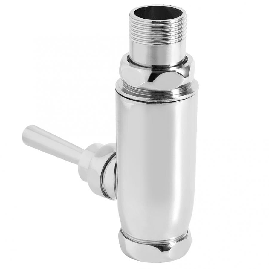 G1 Inch Urinal Flush Valve Right Angle Hand Pressing Type Toilet Corner Flushing Valve Flushing Accessories 14.5 x 14.5 cm