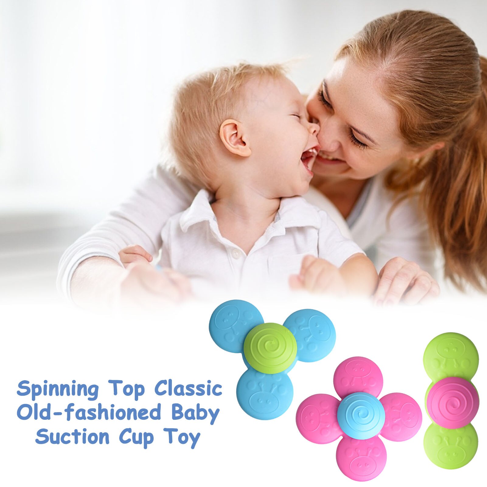 3Pcs Tol Bloem Zuignap Gyro Tol Traditionele Intelligentie Ontwikkeling Educatief Speelgoed Kinderen Klassieke Speelgoed