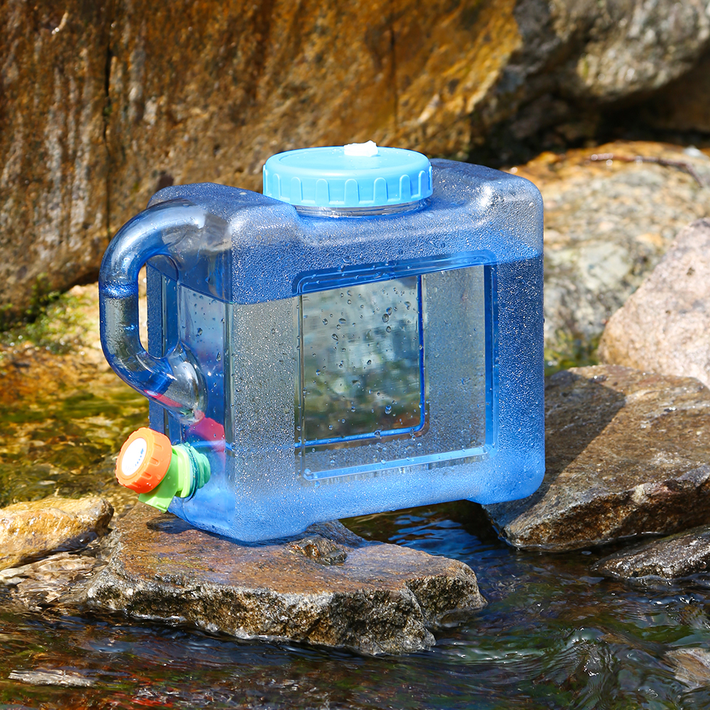 5L Water Bucket Barrel with Faucet Camping Water Container Portable Multipurpose for Outdoor Hiking Travel Emergency
