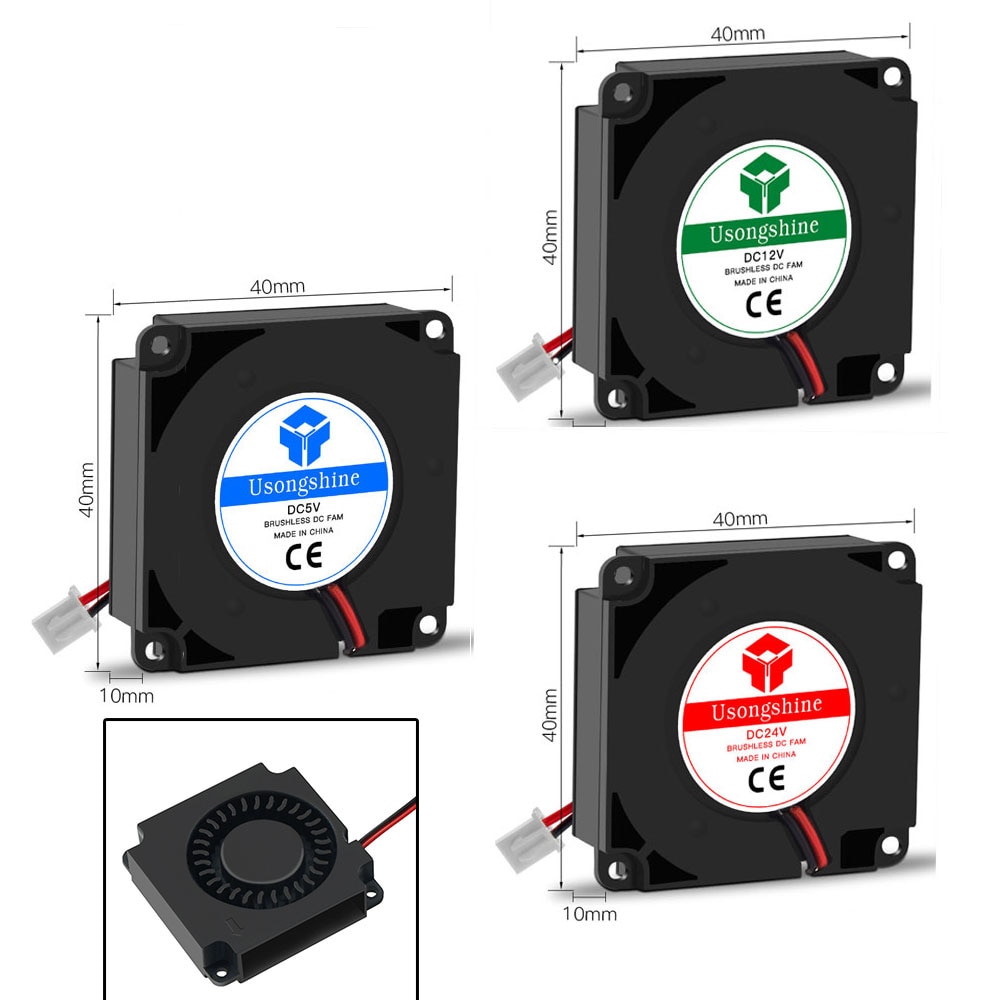 Turbinen lüfter 5V 12V 24V 40mm * 10mm 4010 DC Turbo lüfter 5V Lagerbier gebläse radial kühl ventilatoren für Creality CR-10 Bausatz 3D-Drucker