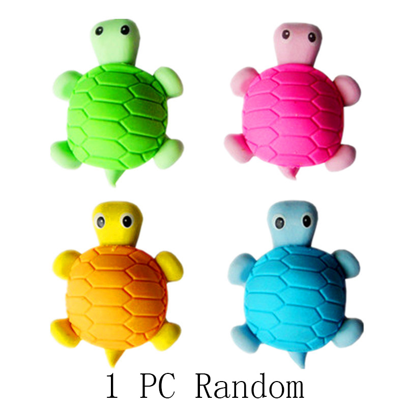 1 pcs/pack mignon tortue Style gomme drôle gomme bureau et étude caoutchouc effacer enfants: Default Title