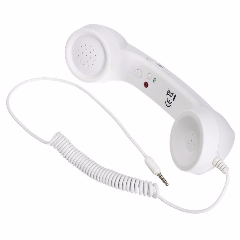 3,5mm Jack Klassische retro Telefon Hörer Mini Mic Lautsprecher Anruf Empfänger für Iphone Samsung Huawei