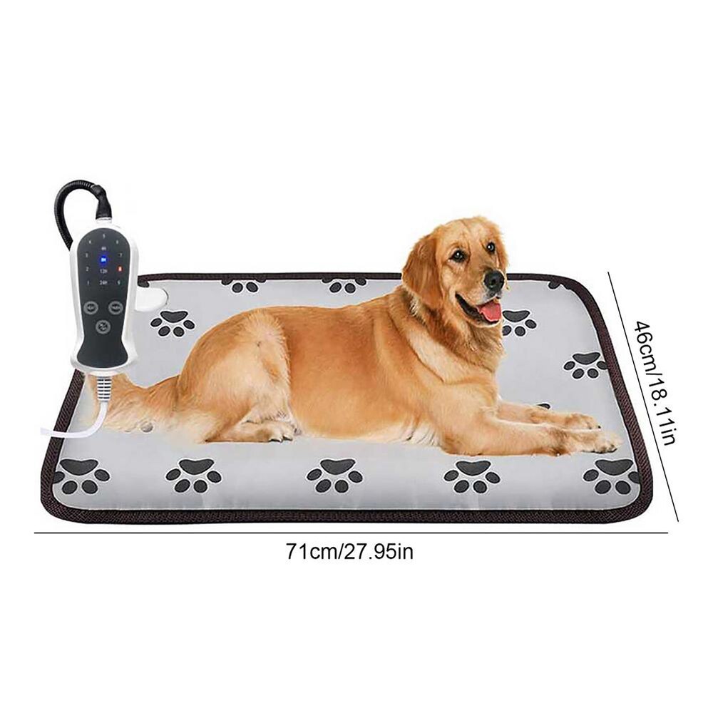 Estera de calefacción eléctrico inteligente para mascotas, almohadilla térmica para mascotas de 9 engranajes, mantas calentadoras, cama de invierno para gatos