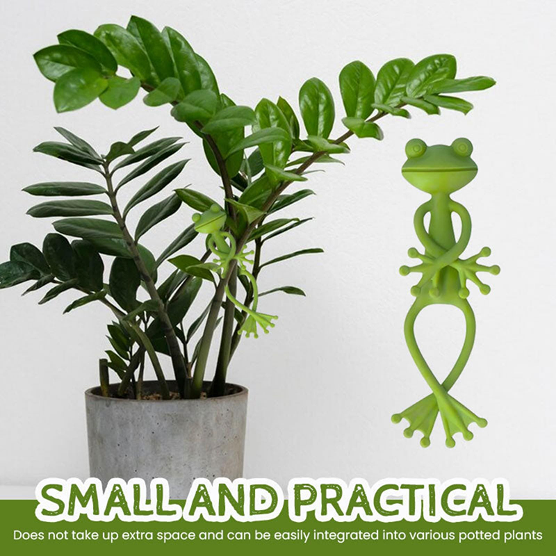 Support pour plantes grenouille, Pot de fleur de grenouille mignon, Clips de fixation pour plantes grimpantes, branche grimpante de jardin, décor sur piquet de planteur