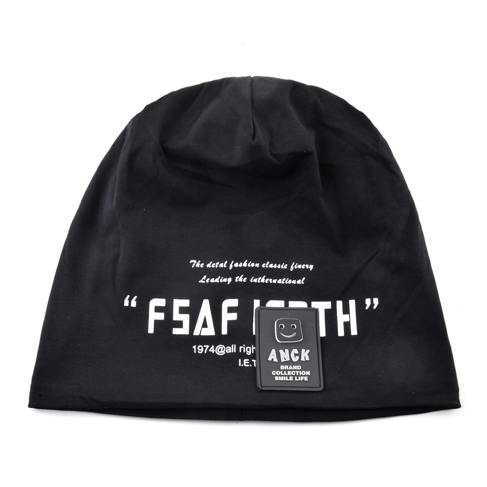 Mannen Beanie Hoeden Herfst Outdoor Dunne Casual Skullies Mutsen Afdrukken Letters Streetwear Hip Hop Motorkap Gorras Mannen Lente Hoed
