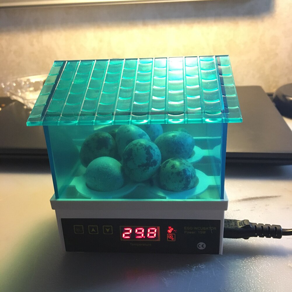 4pcs Egg Inccubator Hatchery Mini Digital Temperature Brooder Farm Brooder Quail Egg Hatcher Incubator Equipment Semi Automatic