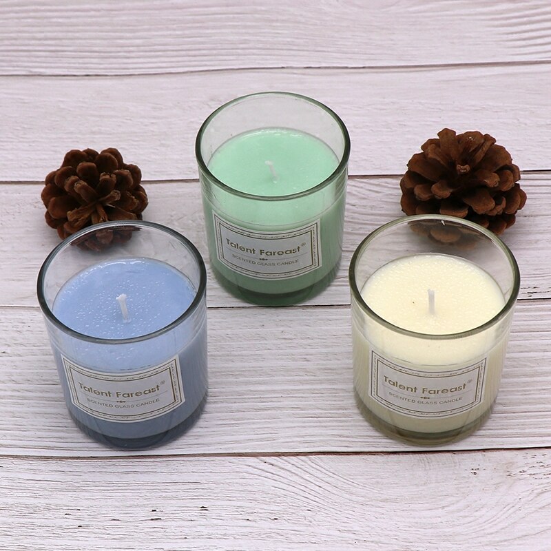 Moderne bougie verre parfum romantique tasse bougie odeur encens aide sommeil chambre Hacer Velas chambre décoration EB50LZ
