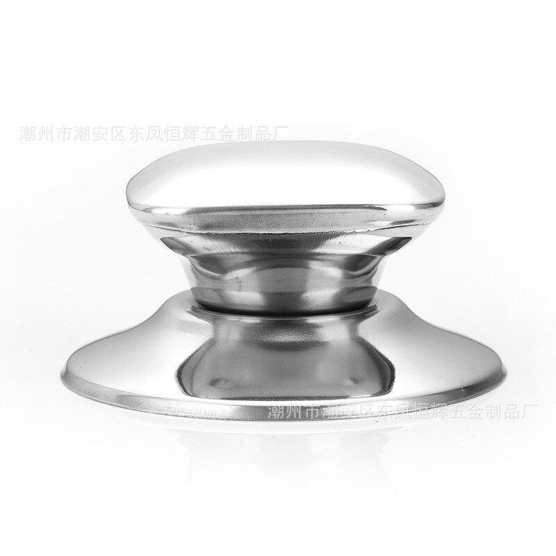 Universal grydelåg i rustfrit stål tophåndtag anti skoldning gryde kedel låg håndtag hætte låg løftemoment køkkenredskaber