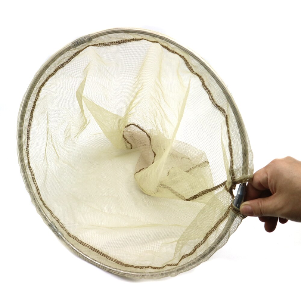 Nylon Fishing Nets Rhombus Mesh Hole Depth Collapsible Fishing Tools Folding Nylon Landing Dip Net