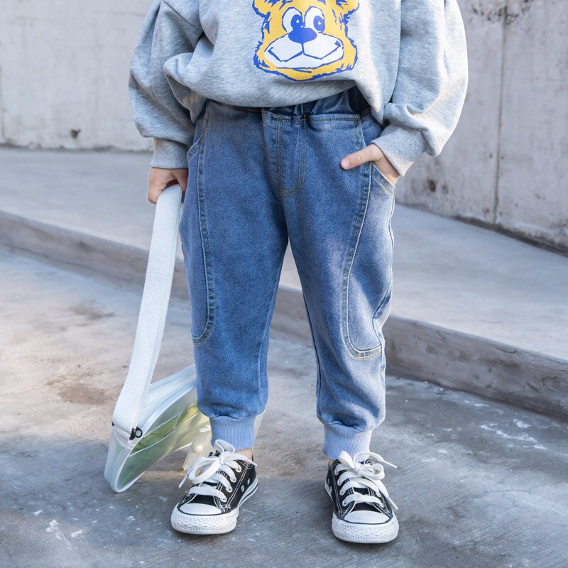Kinderen Jeans Koreaanse Baby 'S Broek Voorjaar Stijl Stiksels Zoom Draad Jeans Mode Broek 1-64