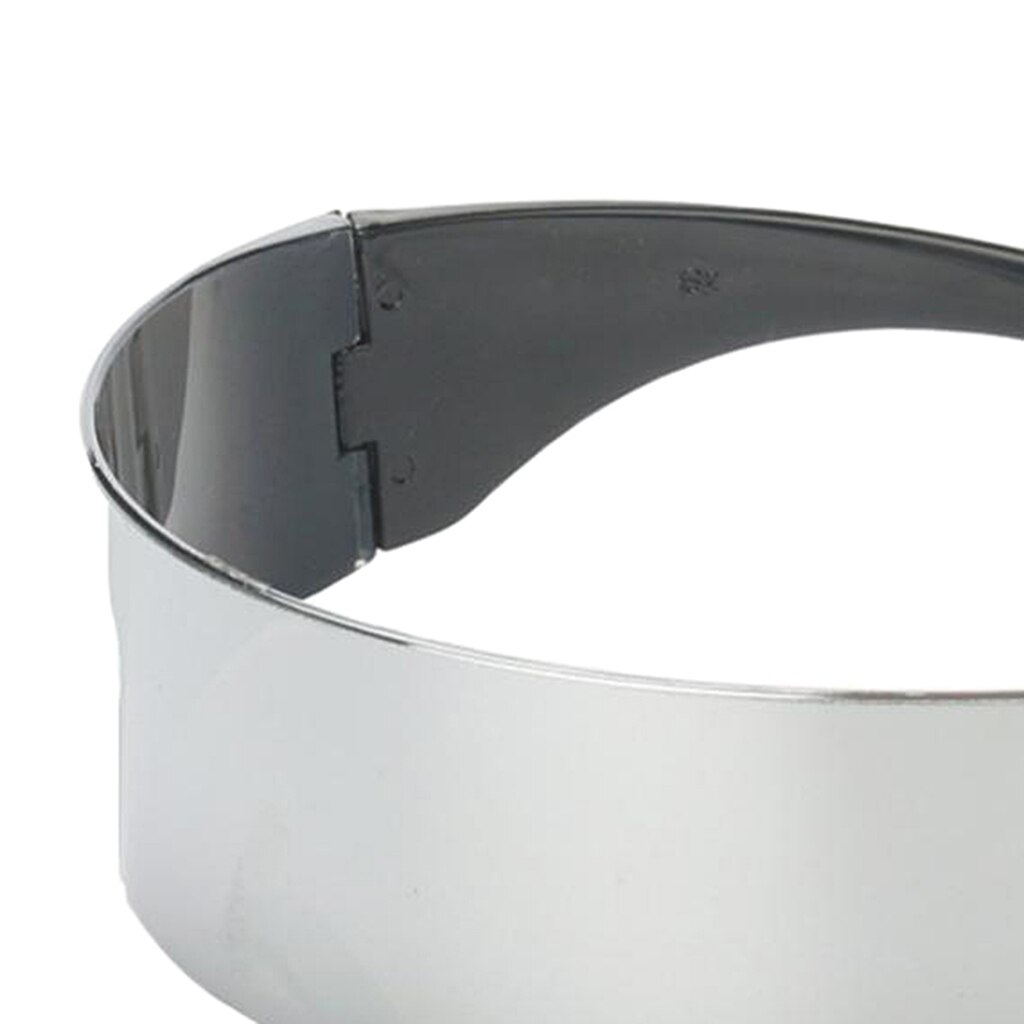 2 stk metallisk sølv smalle blå robot solbriller fancy dress up space kvinder herre cosplay tilbehør halloween briller