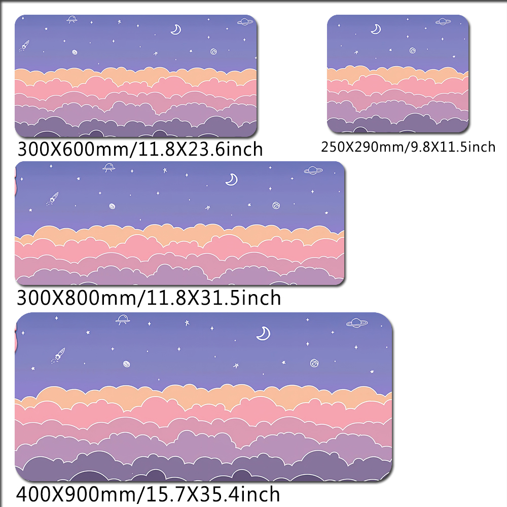 Mouse Pad Cute Aesthetic Big xxl Large Kawaii women Desk Mouse pads Anime Computer Mat Office Mousepad 900x400 Pink Gamer Pc: XS / Navy Blue