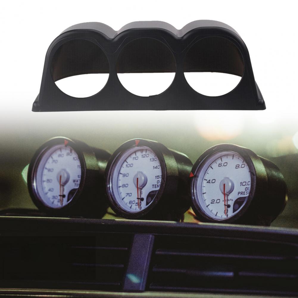 Universal Matte Black Triple Gauge Pod Mount Dash Cover 3 Holes 6cm Meter Panel Holder for Autos