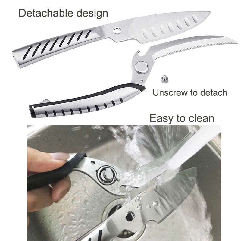 Multifunctional Kitchen Scissors Stainless Steel Smart Sharp blade fruit vegetable cutting detachable kitchen shears