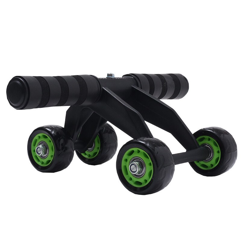 AB Roller 4 Wheel Power Abdominal Wheel Roller Trainer For Workout Fitness Gym Exercise Body Building