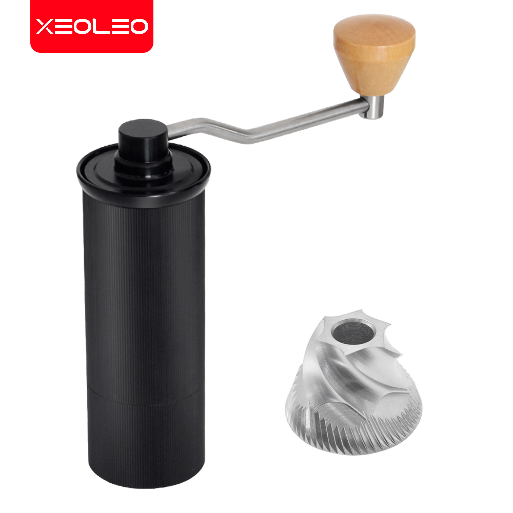 XEOLEO Manual coffee grinder Portable Hand grinder 15g/25g for Filter Coffee Outdoors Espresso machine: WHITE / 110V