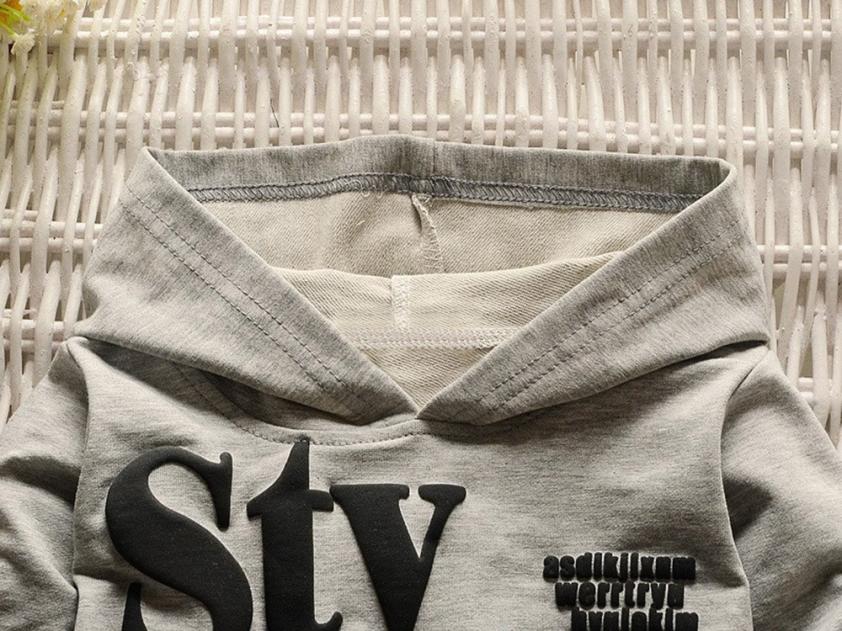 2 pçs da criança do bebê roupas de inverno estilo menino carta impressão capa topos padrão calças definir roupas legal estilo moda roupas menina
