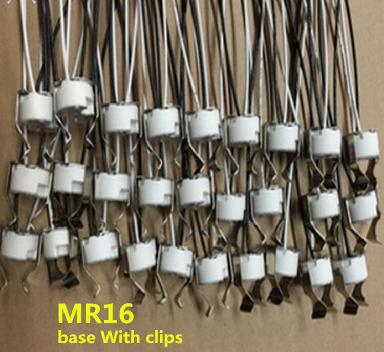 MR16 base with clip with wire g5.3 lamp holder with clip wire MR16 base g5.3 mr11 lamp base clip spring sheet mr16 lamp holder