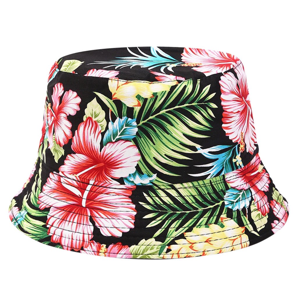 Unisex Foldable Bucket Hat Beach Sun Hat Fisherman Hat Unisex Men Women Floral Sun Hat Outing Two-sided Bucket Caps #z: R